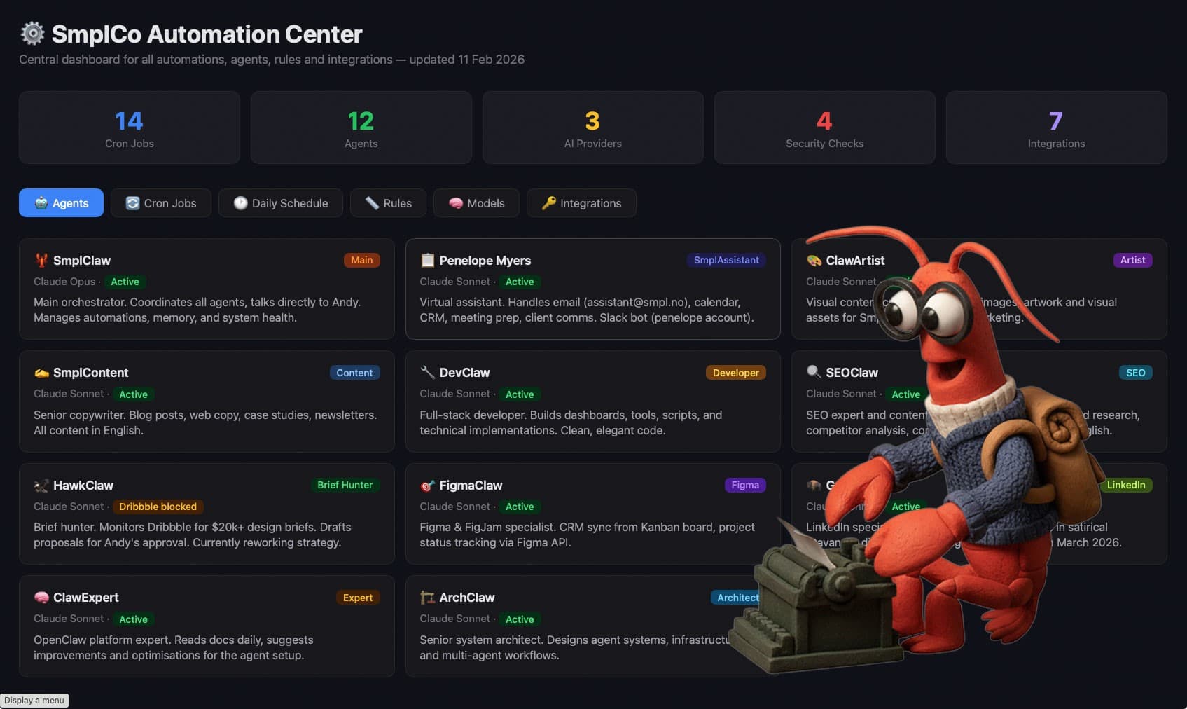 Testing OpenClaw at SmplCo: Nothing this fun is risk free...