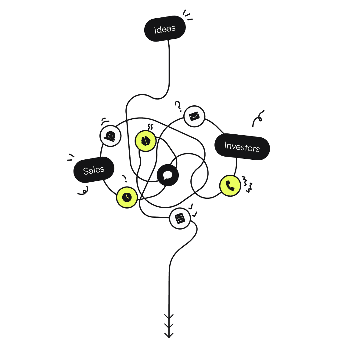 Ideas meeting investors illustration
