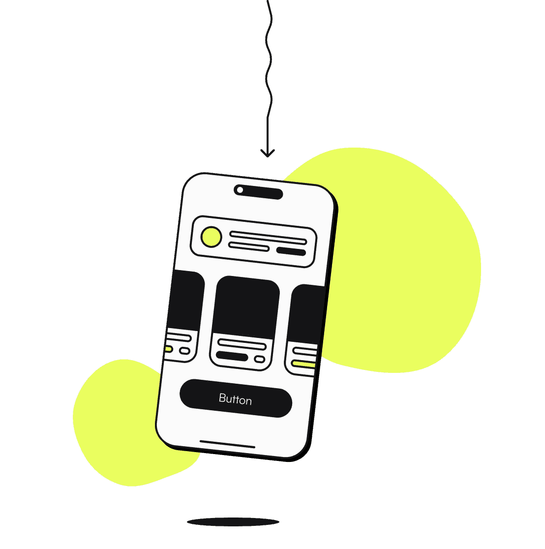 Mobile app development illustration