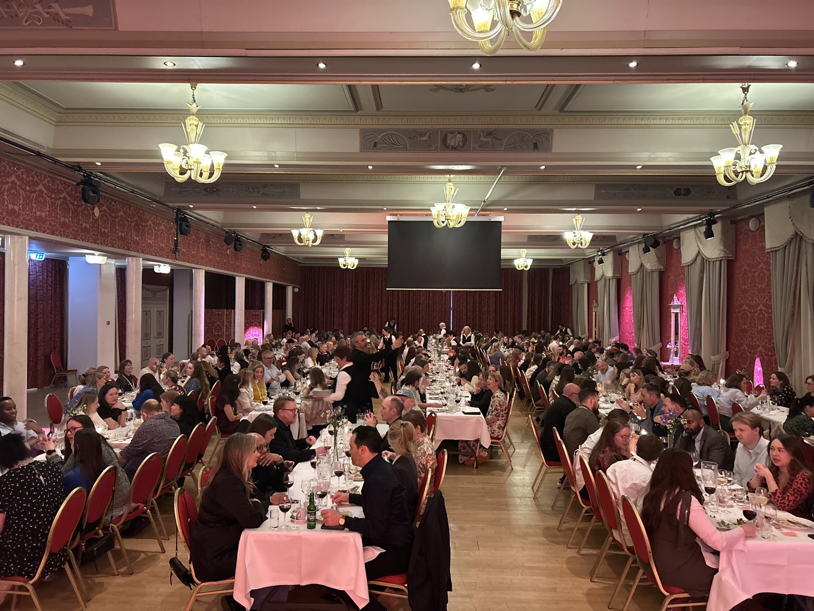 Yggdrasil conference dinner — the room we were pitching to