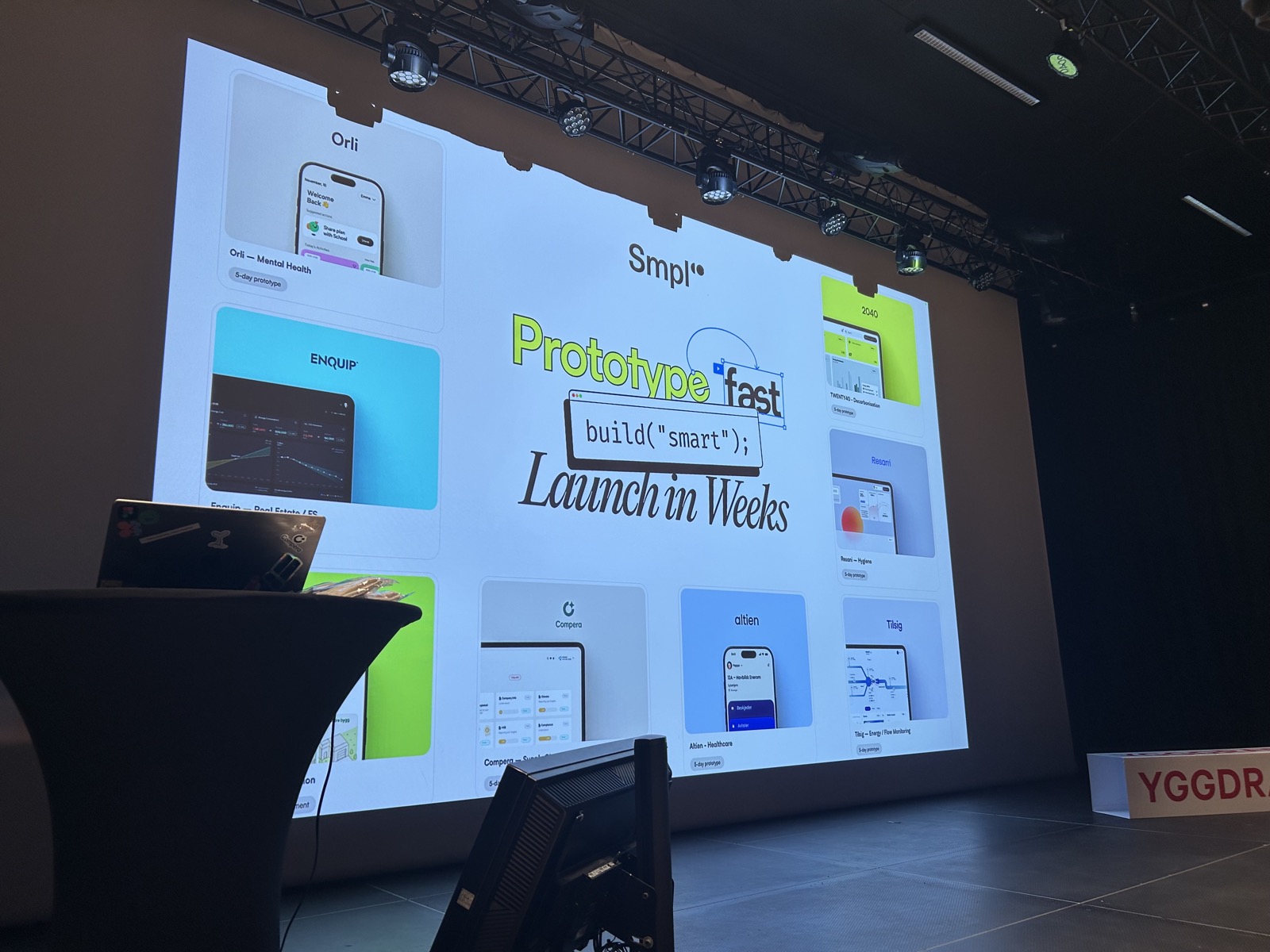 SmplCo on the main stage at Yggdrasilkonferansen