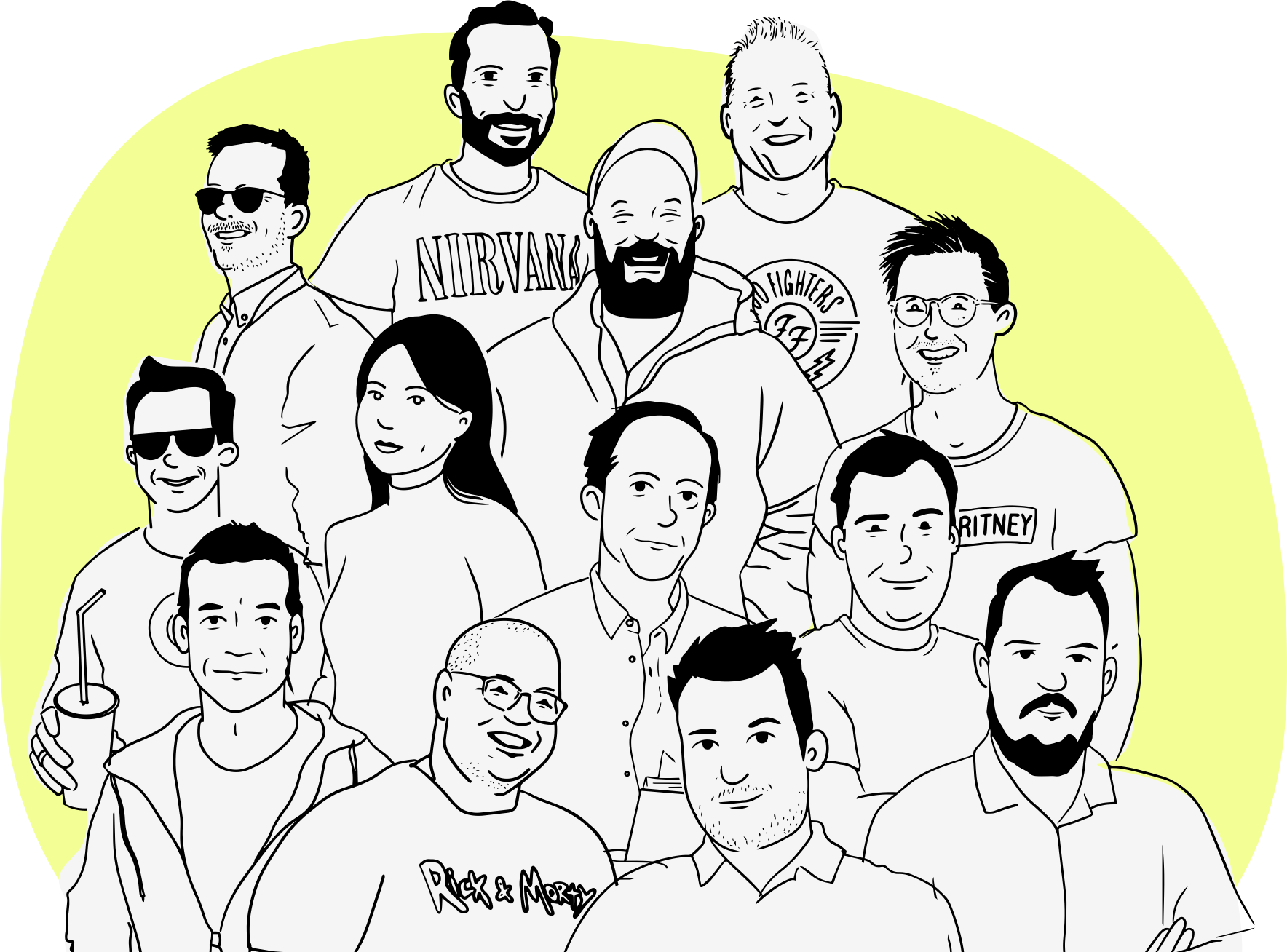 A cartoon rendering of the Smpl Team