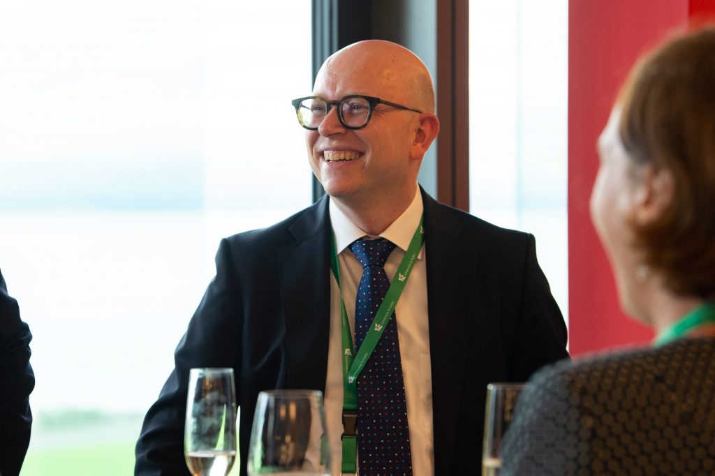 Axel Thoma, SmplCo's new European partner smiling at an event